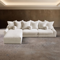 Canapé d'angle Jennifer U, luxe moderne, sur mesure, tissu de performance, rembourré, pour salon, hôtel, fabricant de meubles