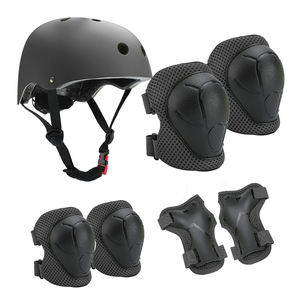 Juego de equipo de protección para niños, 7 Uds., casco de patinaje sobre ruedas, coderas de muñeca, rodilleras para niños y niñas, bicicleta, Scooter, patinaje sobre ruedas - Product Image 1