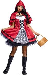 Costume de Cosplay d'Halloween Princesse Petit <span class=keywords><strong>Chaperon</strong></span> <span class=keywords><strong>Rouge</strong></span> pour Femme avec Robes pour la Semaine du <span class=keywords><strong>Livre</strong></span> de Conte de Fées AU - Product Image 4