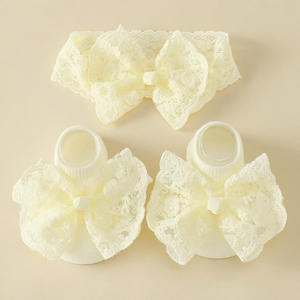 Calzini Principessa con Fiocco in Pizzo Antiscivolo, Calzini <span class=keywords><strong>per</strong></span> Neonati, Fascia <span class=keywords><strong>per</strong></span> <span class=keywords><strong>Capelli</strong></span> con Fiocco in Pizzo - Product Image 6