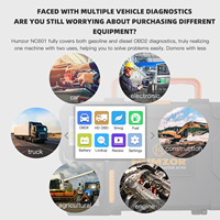HUMZOR NC601 Lecteur de Codes OBD2 pour Voitures et Camions, Outil d'Analyse ELM327, Testeur de Diagnostic pour Véhicules 12V/24V
