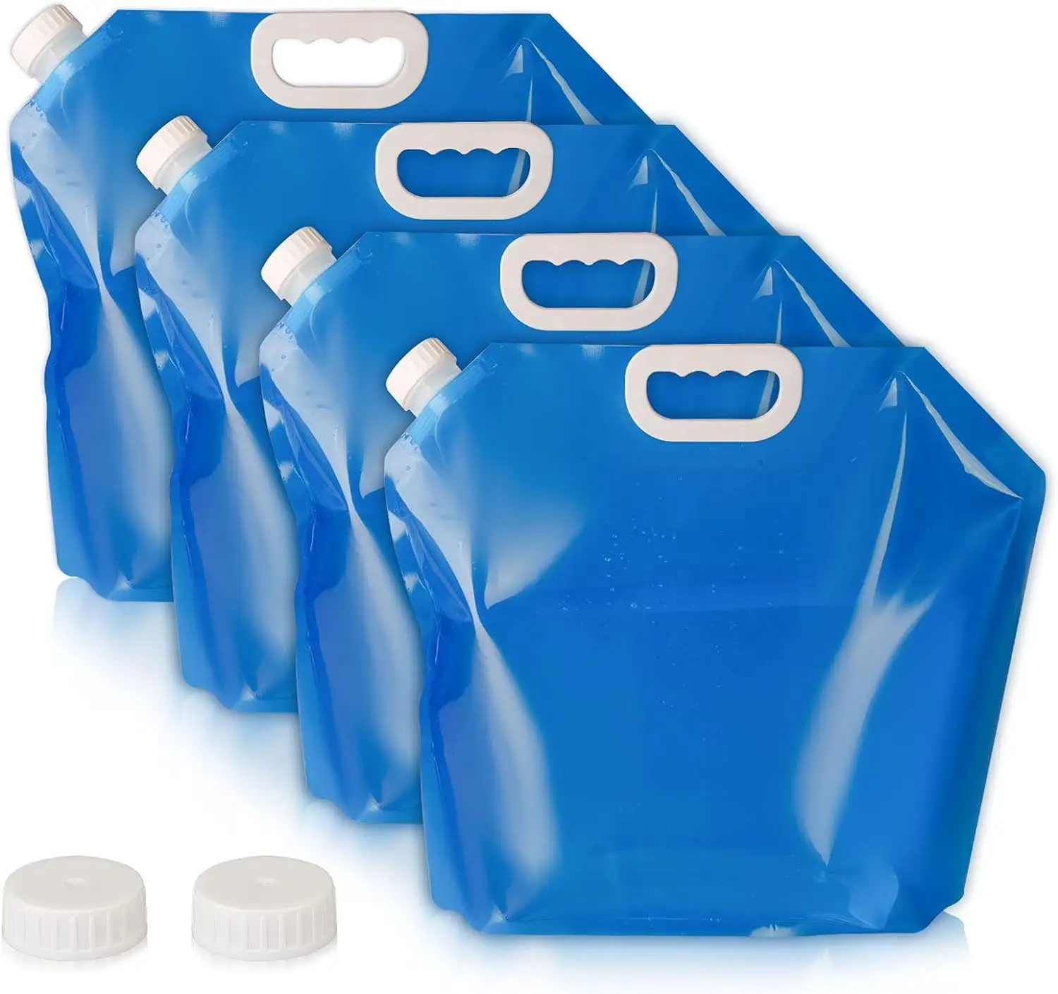 zusammenklappbarer behälter 4-teilig 1,3 gal / 5 l, auslauffrei gefrieren tragbarer bpa-freier lebensmittel-klasse-kunststoff-aufbewahrungsbeutel