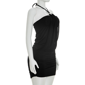 Viviblook Y26DS083 Vestido Casual de Verano para Mujer, Nuevo Vestido Ajustado Tipo Halter para Damas - Product Image 2