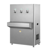 Distributeur d'eau et de glace en acier inoxydable grande capacité à prix d'usine pour usage commercial, scolaire et extérieur, monté sur piédestal