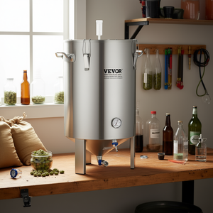 Fermenteur en acier inoxydable Vevor de 16 gallons avec thermomètre pour la fabrication de bière artisanale - Product Image 2