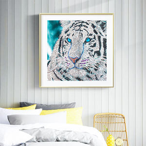 卸売DIY5Dモザイクパターン特殊形状部分ドリルラインストーンダイヤモンドペインティングタイガー子供用 - Product Image 6