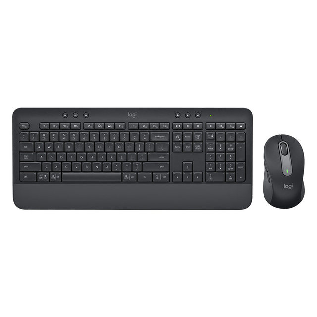 Logitech Preferred Series MK650 Wireless 104-Key Human-Ergonomic Splash-Proof Keyboard and Mouse Set for Office & Home Use