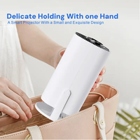 Mini Vidéoprojecteur Intelligent pour iPhone, Projecteur HD 1080P Amélioré, Compatible avec Android/iOS/Windows/TV Stick/USB