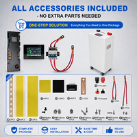 Boîtier vertical pour batterie de stockage d'énergie domestique LiFePO4 DIY 48V 16S 280Ah 314Ah 15kWh 16kWh JK-PB2A16S20P avec écran LCD 4,3 pouces 250A Blanc UE