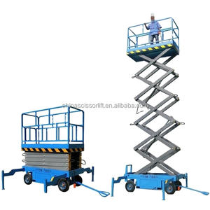 Tragbare Lade ausrüstung der Luft plattform Mobiler <span class=keywords><strong>Lifter</strong></span> <span class=keywords><strong>10m</strong></span> 12m 14m Hydraulische mobile Scheren bühne mit Auslegern - Product Image 3