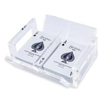 Support de cartes à jouer en acrylique rotatif pour 8 jeux de cartes de baccarat, plateau tournant pour 2 jeux de cartes Canasta