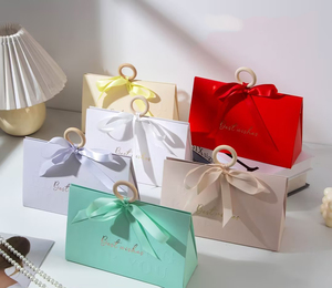 Sáng Tạo Màu Hồng Mini Kẹo Đám Cưới Bao Bì Nhỏ Ngọt Ngào Bữa Tiệc Sinh Nhật Hộp Quà Tặng Ribbon UV Lớp Phủ Dập Nổi Biến Nản - Product Image 2