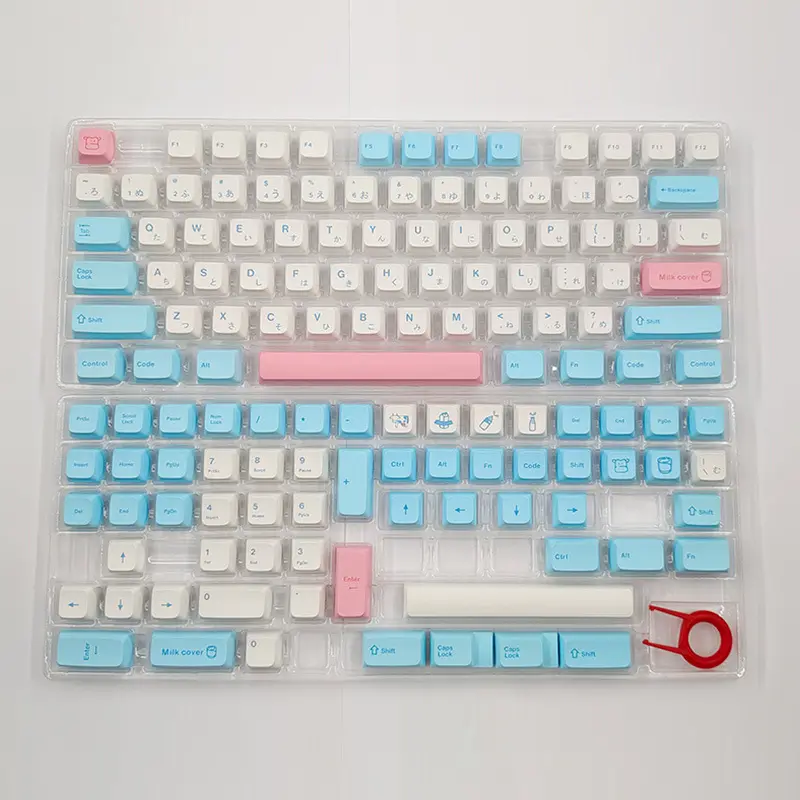 Exquisite Cute card ventilated mechanical Eco-friendly materials keyboard keycaps pbt rgb keycaps DIY mechanical keyboard