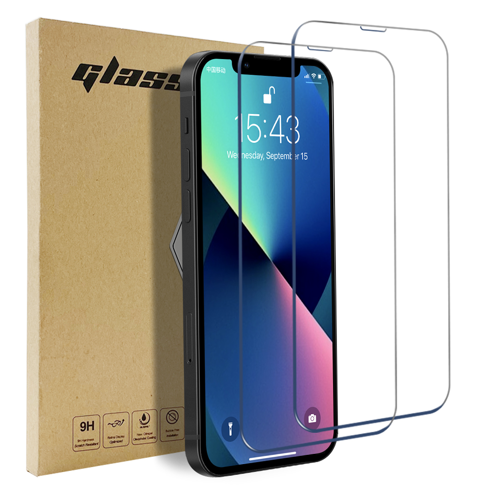 Hight Quality 0.33mm 2.5D Mobile Phone 9H Tempered Glass For iphone 14 13 12 Pro Max