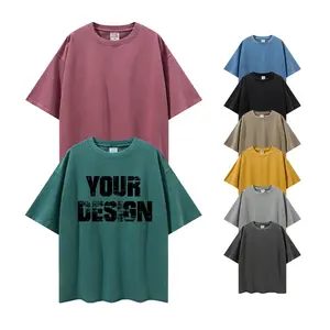 Camiseta de Diseño Popular, ropa de calle de hip hop, 100% de algodón, con logo personalizado, vintage, de gran tamaño