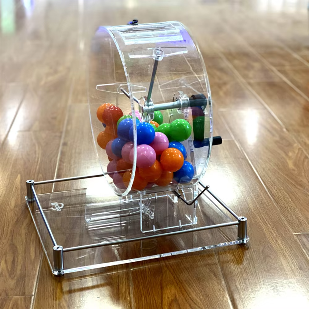 Machine de loterie manuelle entièrement transparente