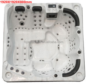 Vasca Idromassaggio Moderna in Acrilico <span class=keywords><strong>per</strong></span> 6 Persone, Spa da Esterno Freestanding in Fibra di Vetro <span class=keywords><strong>per</strong></span> Feste e Relax Domestico - Product Image 2