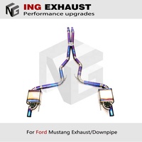 ING pour Ford Mustang GT 5.0 Catback tuyau d'échappement en titane avec silencieux à valve vente chaude Auto pièces de réglage haute Performance