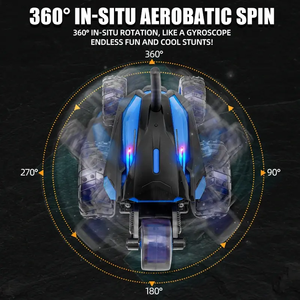 Véhicule RC acrobatique à 5 roues FlytecRC-Y12 avec éclairage LED brillant 360° °   Voiture de cascade rotative avec moteur puissant et longue autonomie pour enfants - Product Image 5