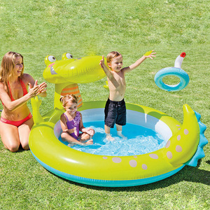 Inflatable Shark Pool 228cm Outdoor Water Spray Mat For Kids Play - Product Image 2
