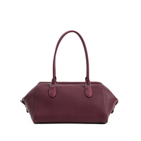 Tas Selempang Kulit Asli Kelas Atas untuk Wanita Gaya Normcore/Minimalis dengan Ritsleting Anti Maling Kapasitas Besar