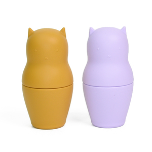 Juguetes Educativos de silicona para apilar a la muñeca, juguete para apilar a un bebé con forma de gato, sin BPA, nivel de grado alimenticio - Product Image 3