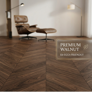 Échantillon Gratuit <span class=keywords><strong>Parquet</strong></span> en Noyer Noir d'Amérique du Sud en Forme de Feuille, Plancher Flottant en Bois d'Ingénierie, Design Hexagonal, Résistant à l'Usure - Product Image 2