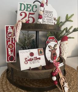 PAFU Letreros de Navidad <span class=keywords><strong>Santa</strong></span> <span class=keywords><strong>Stop</strong></span> <span class=keywords><strong>Here</strong></span> <span class=keywords><strong>Santa</strong></span> Tier Bandeja Decoración Reno Tier Bandeja <span class=keywords><strong>Santa</strong></span> Decor - Product Image 2