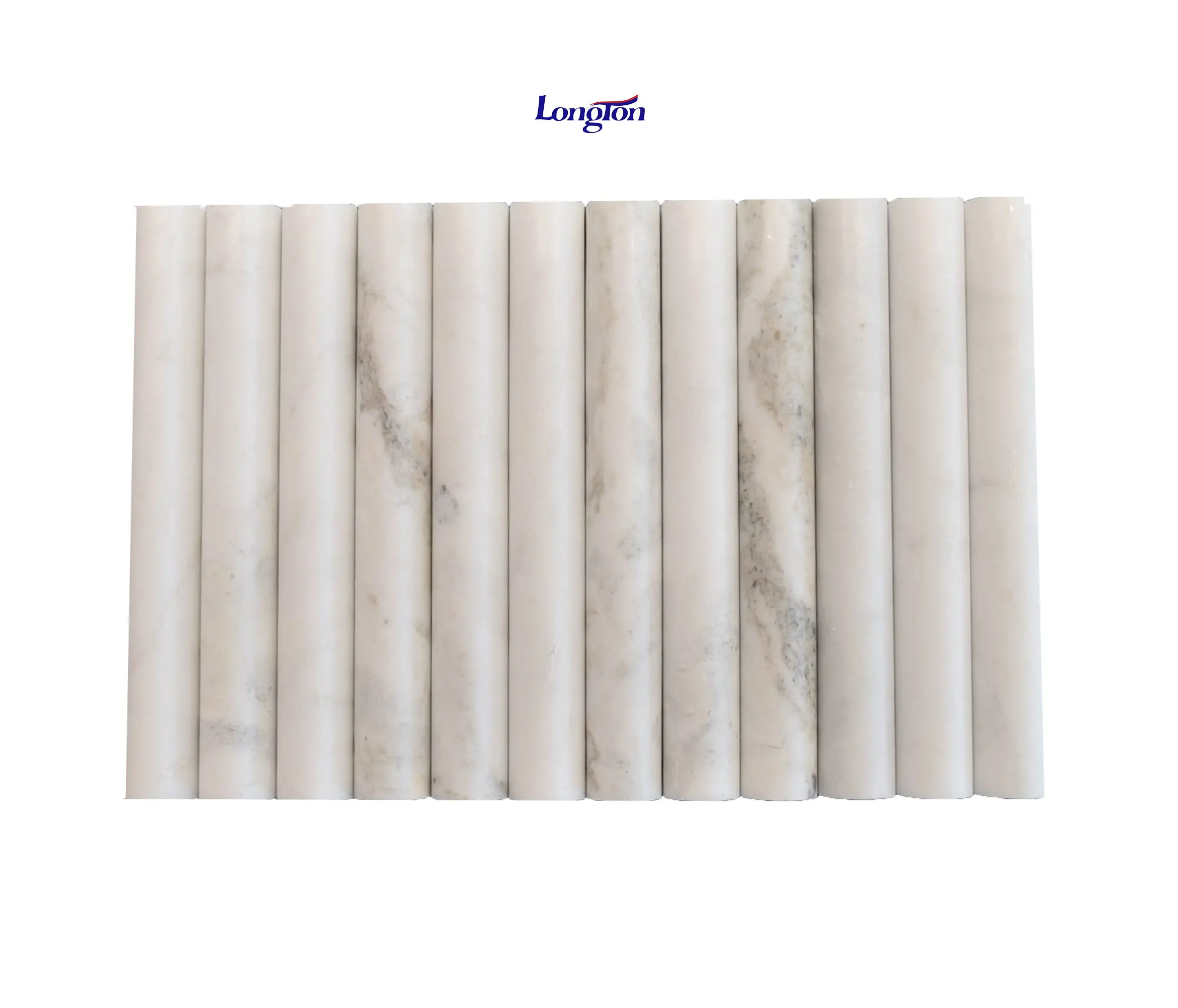 3D White Stone Mosaic Tile Concave Marble Tile For Island Decoration Natural Fluted Marble Design Travertine Marble Carving
