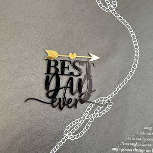 Adorno Acrílico para Pastel de Miel y Dulzura Super Papá, Decoración para el Día del Padre - Product Image 4