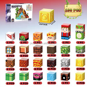 บล็อกแม่เหล็ก 100 ชิ้น สำหรับเด็ก สร้างสรรค์รูปทรงลูกบาศก์ ชุดเกม STEM ของขวัญวันเกิดสำหรับเด็กชายและเด็กหญิง ชุดบล็อกแม่เหล็ก - Product Image 2