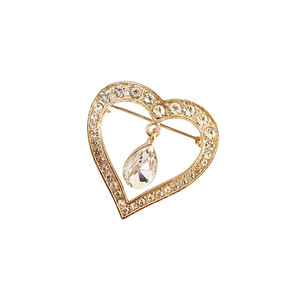 Fashion Jewelry Cute Love Heart Real Gold Color Navel Belly <b>Brooch</b> for <b>Women</b> - Product Image 2
