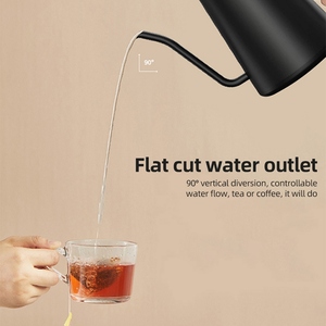 Hervidor eléctrico de cuello de cisne de 1200W, interior de acero inoxidable, capacidad de 0,9L, Control de temperatura, calentamiento rápido, verter café/té/hervir - Product Image 5