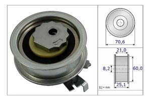 طقم شداد بمؤقت أصلي من INA, طقم شداد بمؤقت أصلي من INA موديل 5300592100 (شداد حزام غير مباشر) ، أفضل أداء لسيارات VW1.4T Audi A1 A3 Q3 / SEAT Leon - Product Image 3
