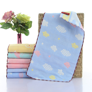 Toalla para bebé Jianmu Qingyue, 25x50cm, algodón puro, gasa jacquard de 6 capas, toalla facial infantil con bordes cosidos - Product Image 2