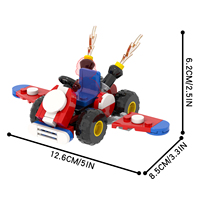 MOC1763-1772  Mario Luigi Kart Yoshi Serie de Juegos, Bloques de Construcción de Plástico para Armar, Modelo Educativo Coleccionable, Regalo para Niños