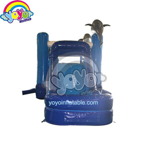 Inflable Dolphin Wet Dry Bounce House Slide Combo Ocean Blue Prints Red DE SEGURIDAD 6 Capacidad para niños Patio trasero Fiestas de cumpleaños - Product Image 4