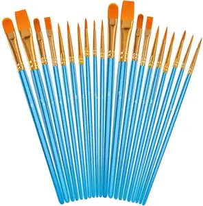 Xinbowen pintar亚克力画笔20支艺术家画笔，用于亚克力油画水彩帆布