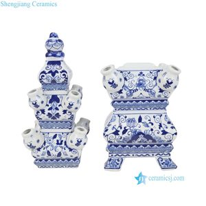 ¡Venta al por mayor! Pagoda de tulipiere de porcelana hermosa, para decoración del hogar, hotel, templo o centro de mesa de eventos, venta al por mayor de La RZSI69-A-B-C - Product Image 4