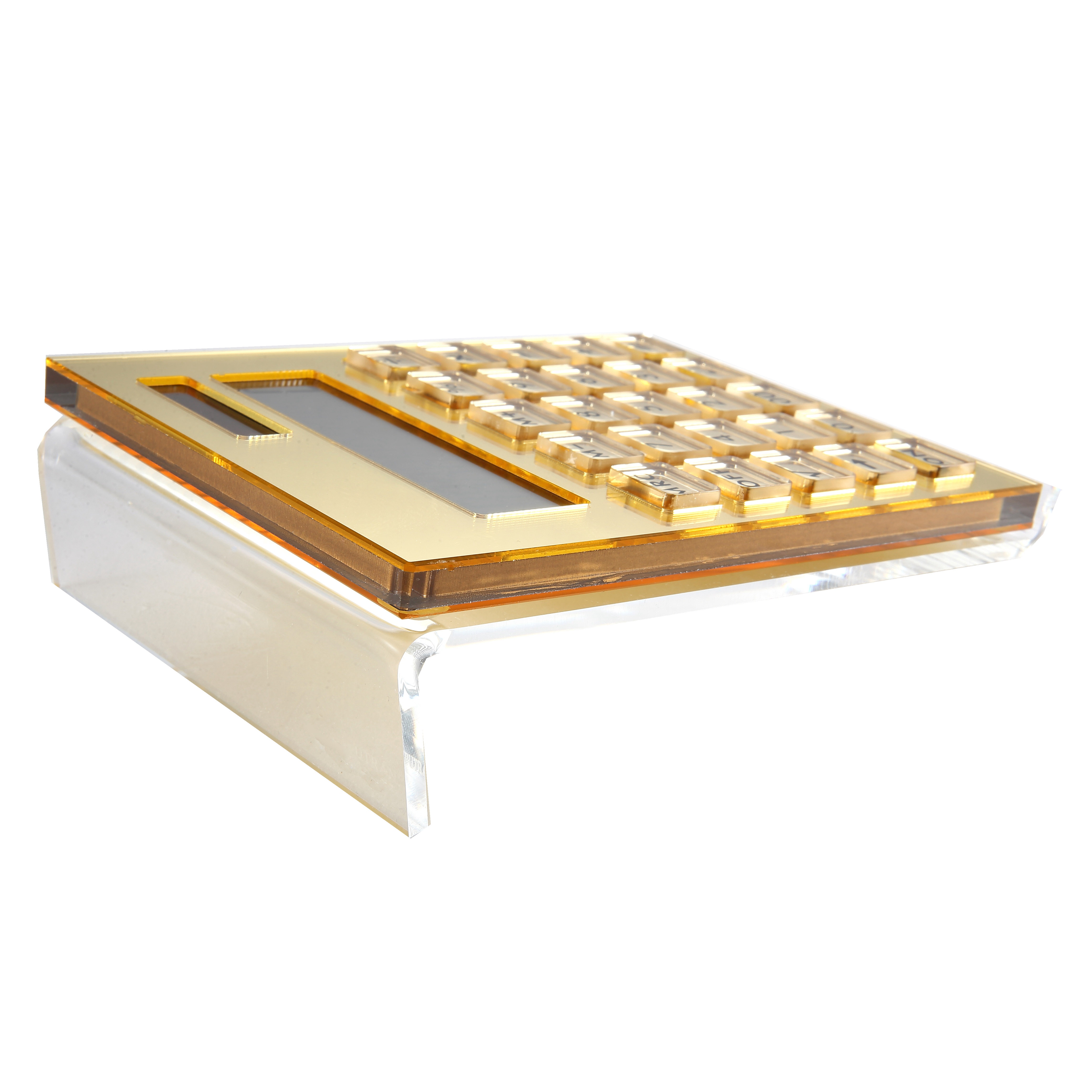 Для дома и офиса акриловый калькулятор с подставкой, аккумулятор, и солнечная гибридная электро приведенный в действие базовый калькулятор 12 цифр ЖК-дисплей