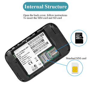 Routeur WiFi de poche 4G débloqué M7, 150 Mbps, point d'accès <span class=keywords><strong>mobile</strong></span> avec emplacement pour carte SIM, batterie 2000 mAh, routeur 4G portable pour voyages internationaux - Product Image 3