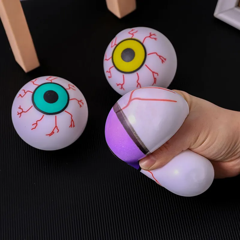 Mainan bola mata jahat terbaru, mainan bola Remas lembut Squishy penghilang stres untuk bersenang-senang