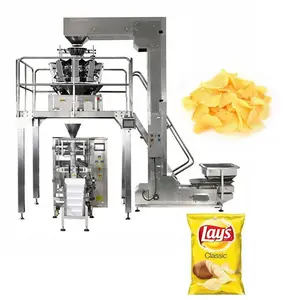 Automatische Multifunktions-Lebensmittelchips-/Kartoffelchip-Lebensmittel verpackungs maschinen mit Mehrkopf waage