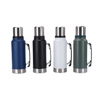 Bouteille d'eau isolée en acier inoxydable 304 - Grande capacité, sous vide, portable, pour usage domestique