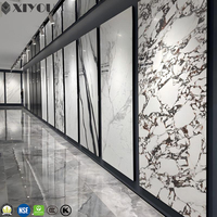 Baldosa de Porcelana Pulida de 1600x3200 con Aspecto de Mármol, Piedra Artificial, Losa de Cuarzo Calacatta, Baldosa de Piedra Sinterizada para Piso
