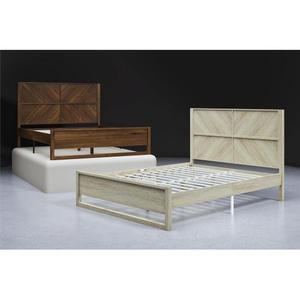 Adjustable Wooden King <b>Bed</b> <b>Frame</b> for Bedroom with Velvet Upholstery - Product Image 2