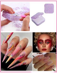 Kit de <span class=keywords><strong>strass</strong></span> en résine multicolore tendance pour décoration DIY, <span class=keywords><strong>strass</strong></span> effet gelée, pierres brillantes à dos plat pour nail art - Product Image 5