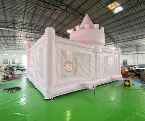 Castillo Inflable Rosa Claro con Tobogán para Bodas y Eventos, Brincolín Inflable para Diversión - Product Image 4