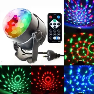 Hot Sale Sound Activated Rgb Disco Ball Party Lights Remote Controller Rgb Disco Stage Strobe Light Stage Lighting Equipment