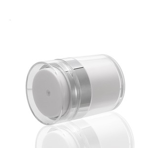 Emballage de 30g 50g 100g Pot de lotion sans air rond blanc Emballage cosmétique sans air Bouteille à pompe sans air - Product Image 2